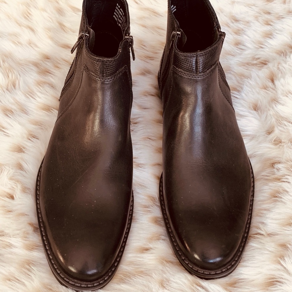 Alfani black leather men’s boots
